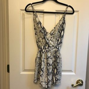 TOBI Snake Print Romper